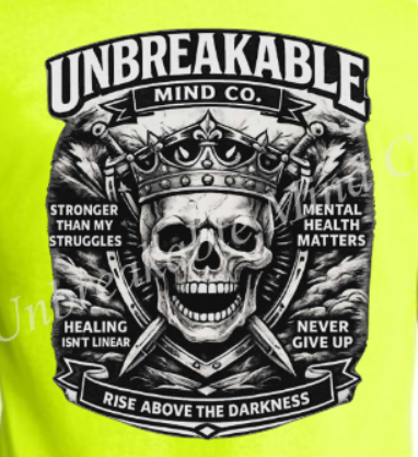 Unbreakable Mind Co. - Large Front Graphic White   - Ultra Cotton T-shirt