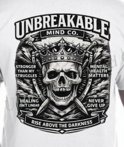 Unbreakable Mind Co. - Large Front Graphic Black Print - Ultra cotton T-shirt
