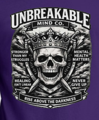 Unbreakable Mind Co. - Large Front Graphic White   - Gildan Blend Hooded Sweatshirt