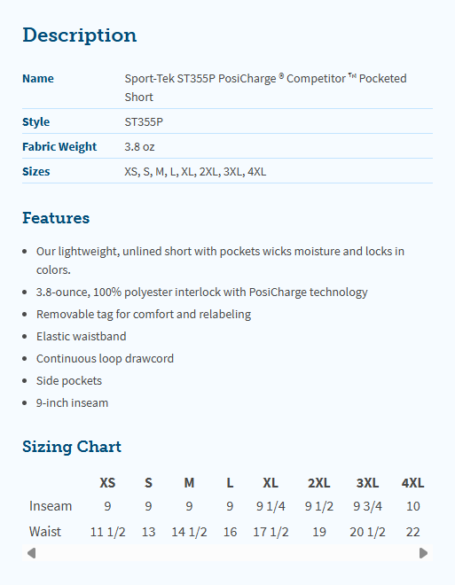 Unbreakable Mind Co. -Sport Tek PosiCharge Competitor 9" Pocketed Short